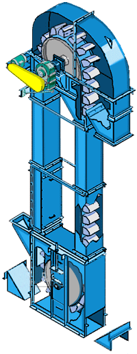 小型斗式提升機(jī)原理