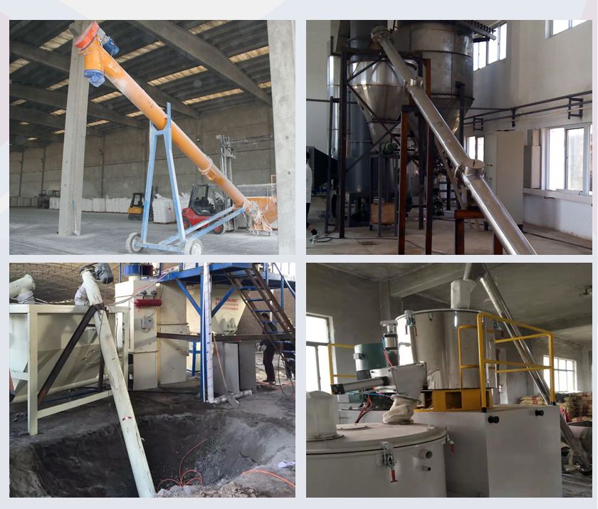 移動(dòng)式螺旋提升機(jī)現(xiàn)場